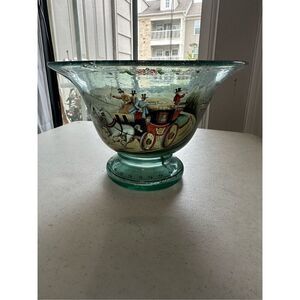 Extremely Rare Ludwig Moser Hand Blown, Hand Painted Enamel Bowl 🛑
